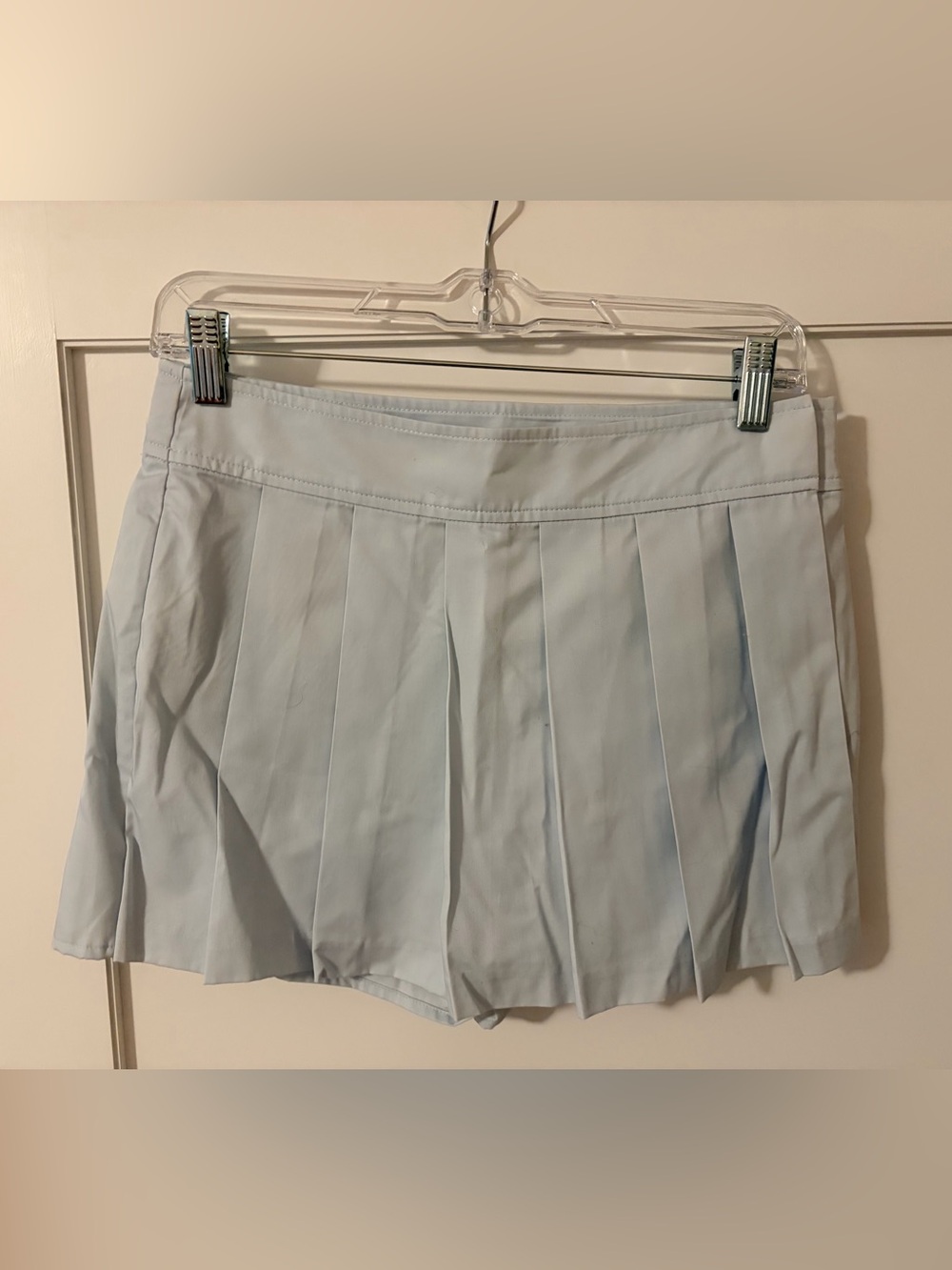 Light Blue Pleated Skort